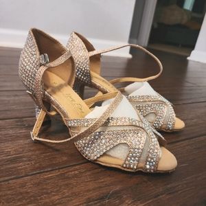 Very Fine Dance Latin Rhinestone Shoes